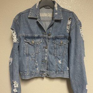 Asos distressed denim jacket